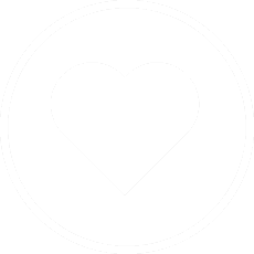 Simple white heart icon on a black background, symbolizing love and care.