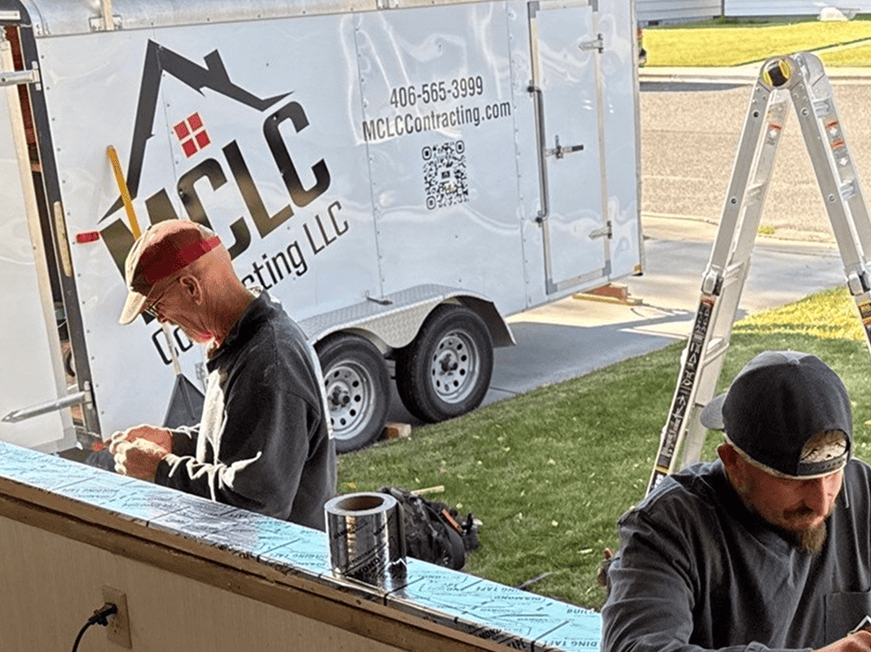 Roofing installation by Example Co, a trusted contractor for commercial buildings.