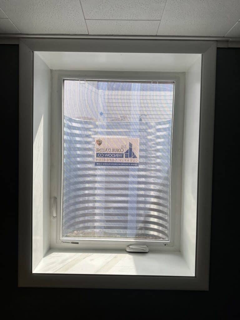 Window Installation Modern double-glazed window installed in a building.