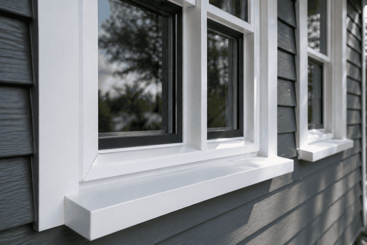 Modern window installation on a residential home.